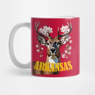 Arkansas Deer With Apple Blossom Mug